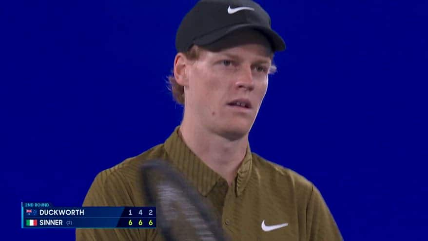 Sinner-Duckworth, i punti migliori agli Australian Open