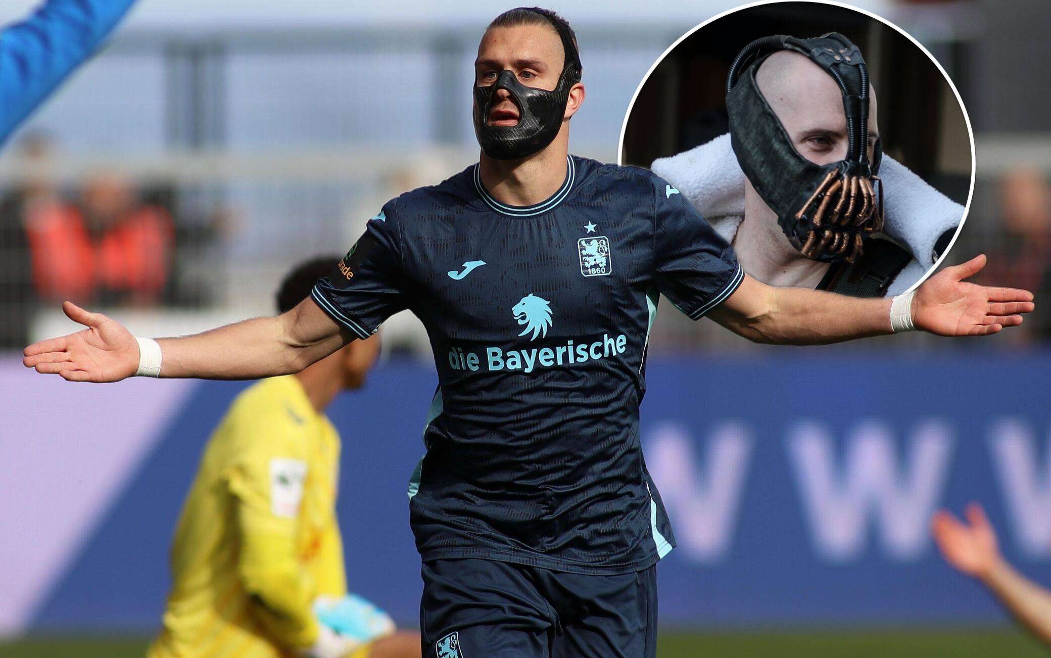Nella terza serie tedesca c'è un bomber che gioca con la maschera di Bane