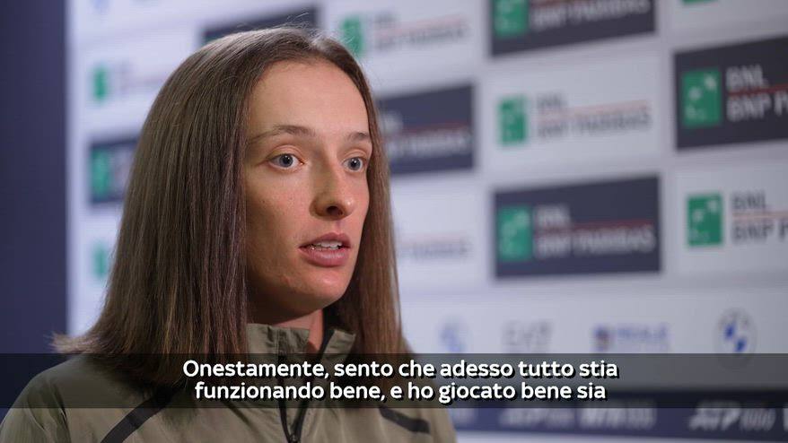 Swiatek: "Adesso tutto sta funzionando bene"