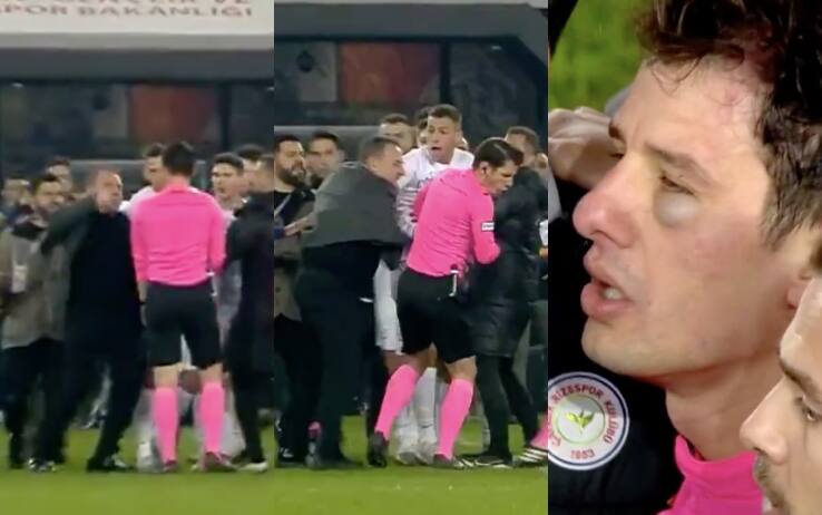 L'aggressione all'arbitro turco