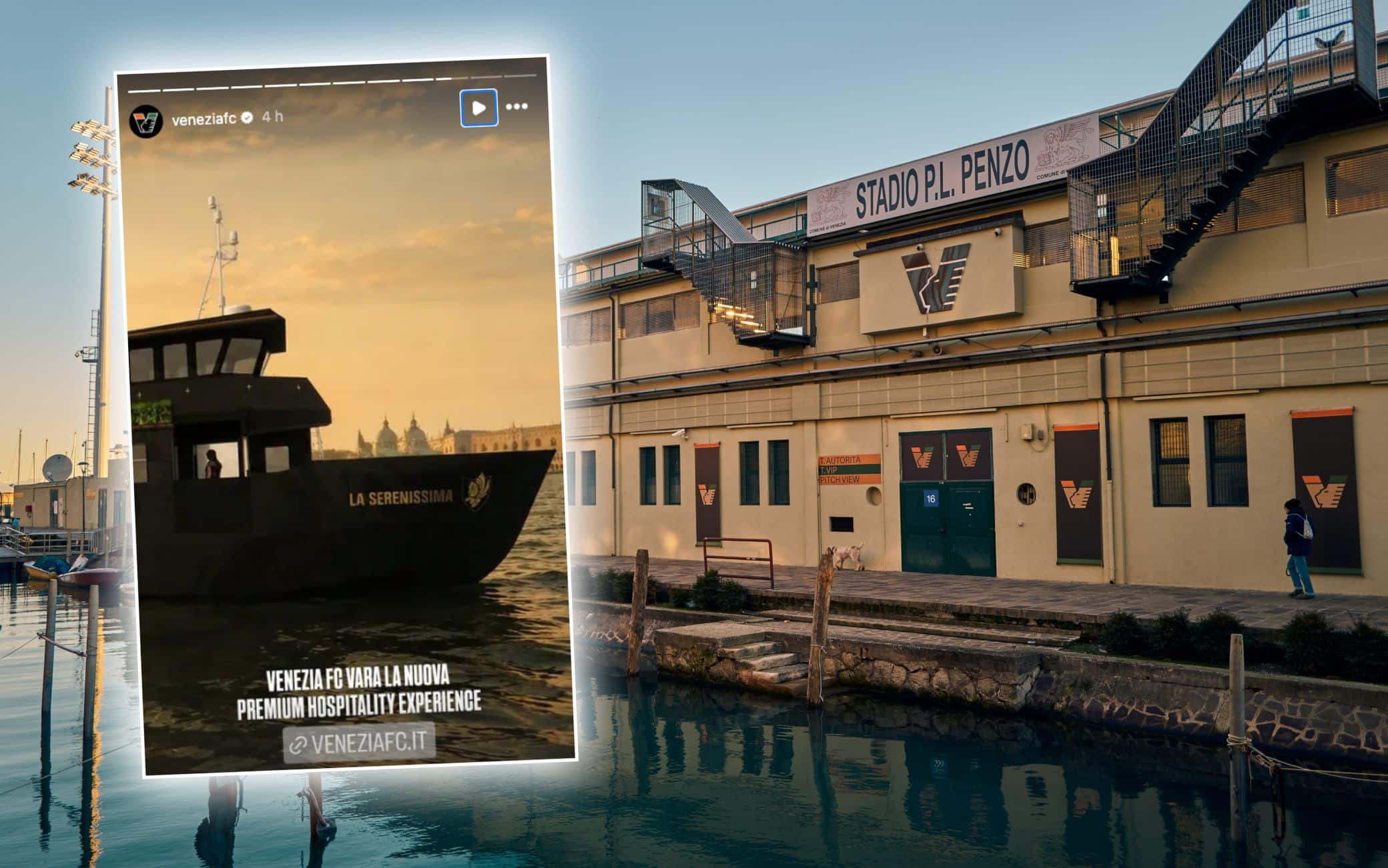 Venezia, mini crociera in laguna per andare allo stadio: l'iniziativa del club