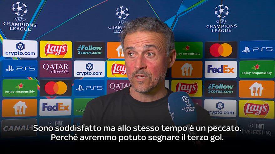 Luis Enrique: "Peccato, potevamo segnare il terzo gol..."