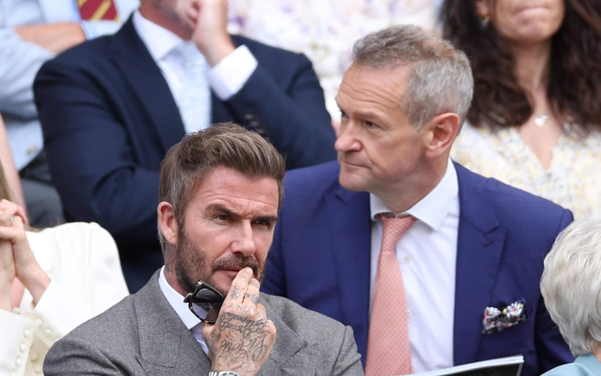 Wimbledon, Beckham guarda la partita di Sinner dal Royal Box 