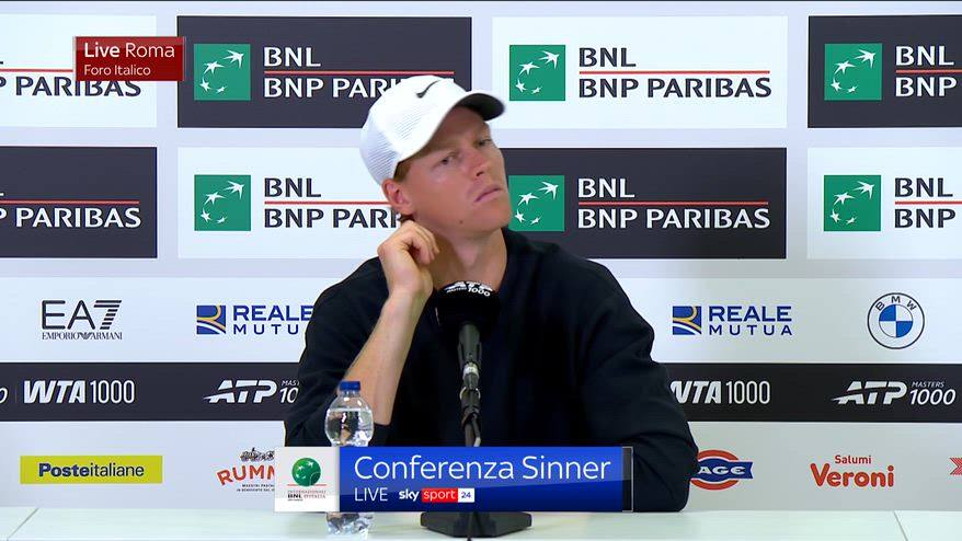 Sinner in conferenza al Foro Italico: ecco cosa ha detto