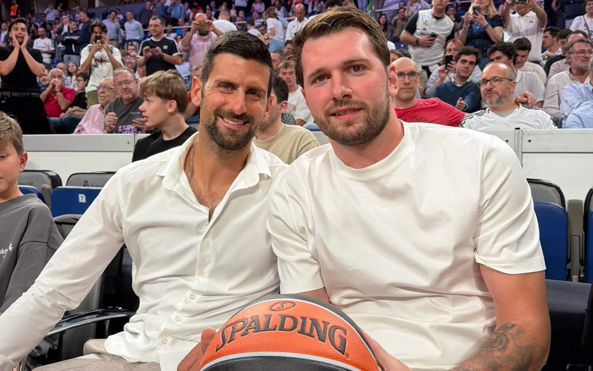 Doncic al palazzetto insieme a Djokovic per vedere il Real: che coppia a Madrid!