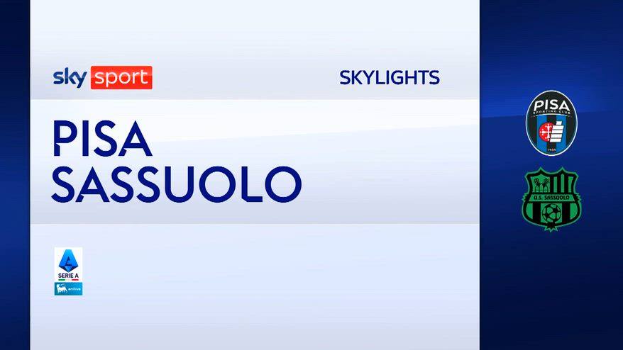 Pisa-Sassuolo 1-3: gol e highlights