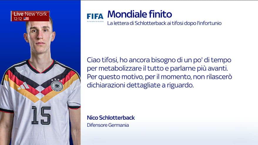 Germania, Mondiale finito per Schlotterbeck: l'infortunio