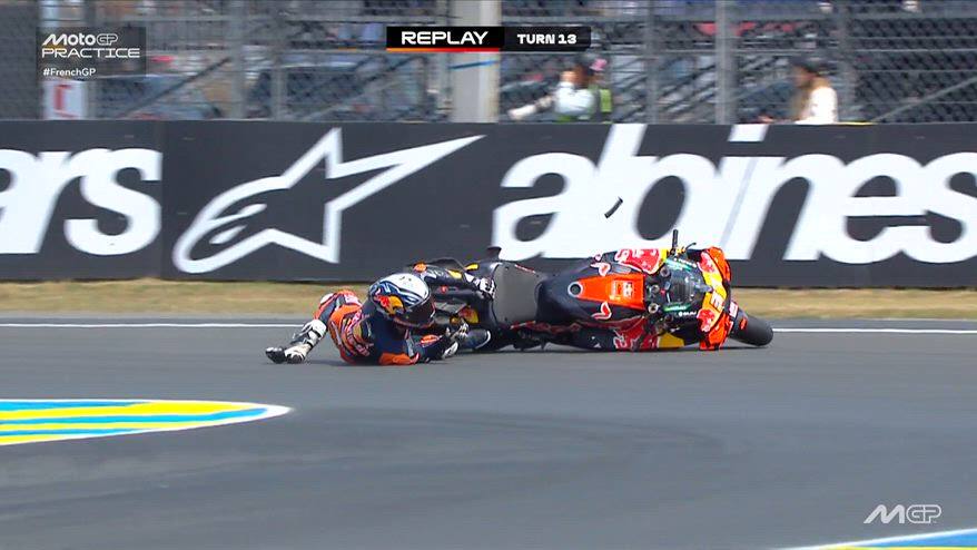 GP Francia, la caduta di Acosta nelle pre-qualifiche