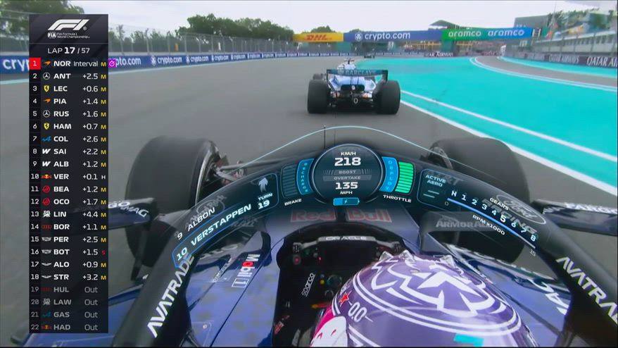 Verstappen-Albon, che duello: staccata e controsorpasso