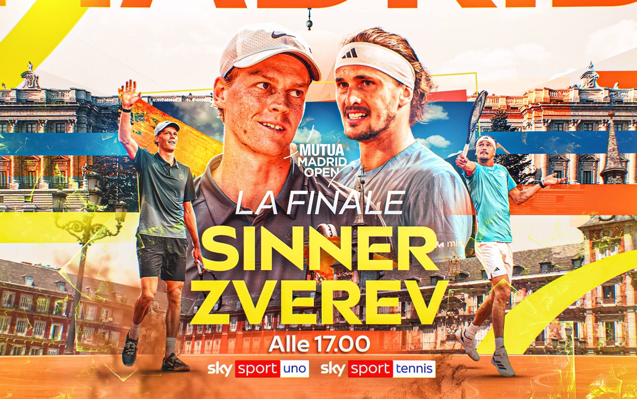 Sinner-Zverev all'Atp Madrid, il risultato in diretta live della partita