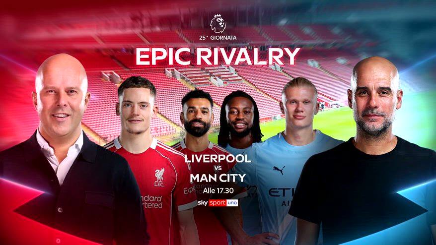Premier League, Liverpool-City domenica alle 17:30 su Sky