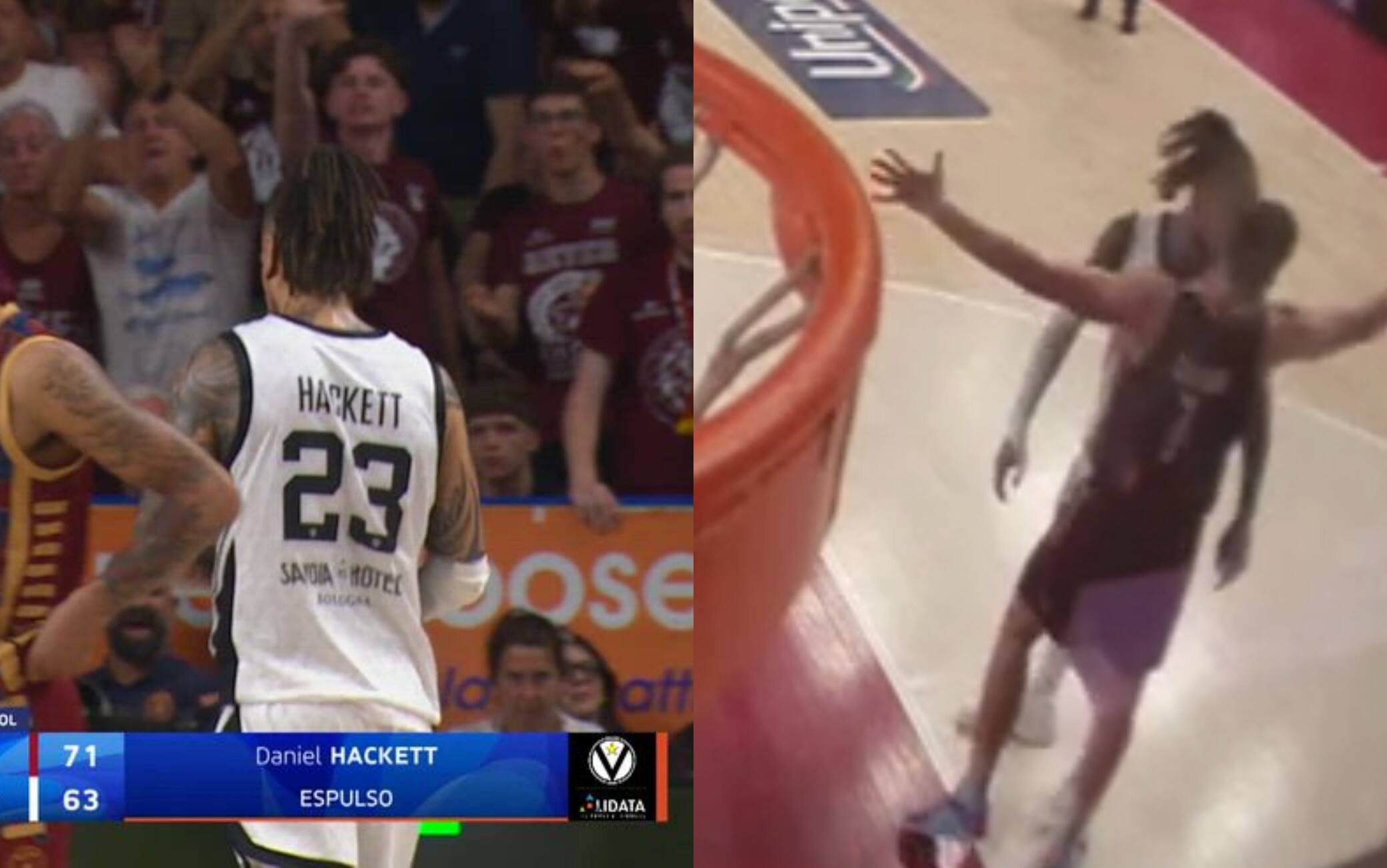 Playoff Serie A, Hackett, scontro testa a testa con Candi: è espulso. VIDEO