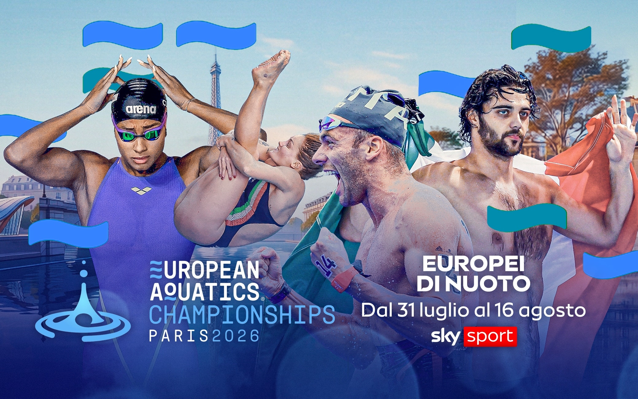 Gli Europei di Nuoto di Parigi 2026 su Sky!