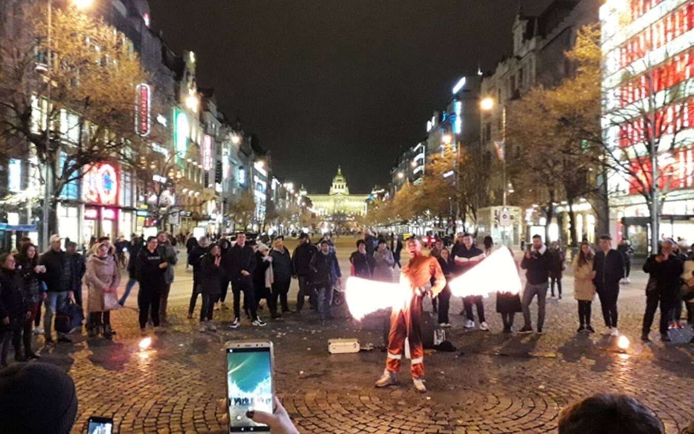 Piazza San Venceslao, a Praga