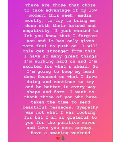 Hamilton su Instagram