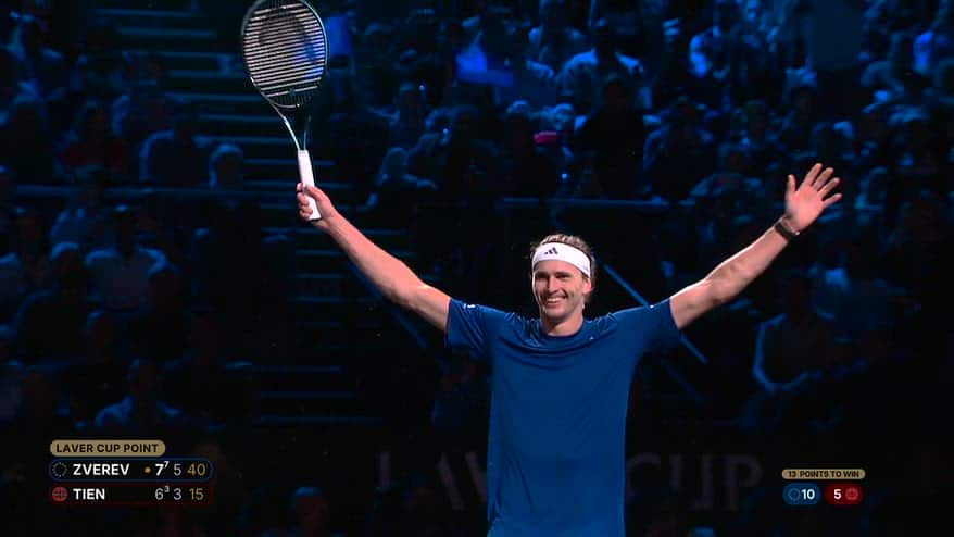 Zverev batte Tien: il Team Europe vince la Laver Cup