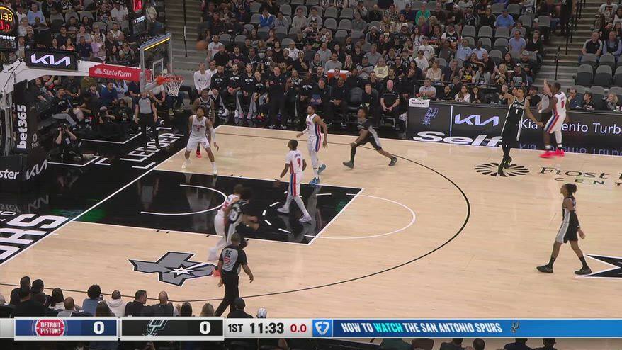 NBA, 38 punti di Victor Wembanyama contro Detroit