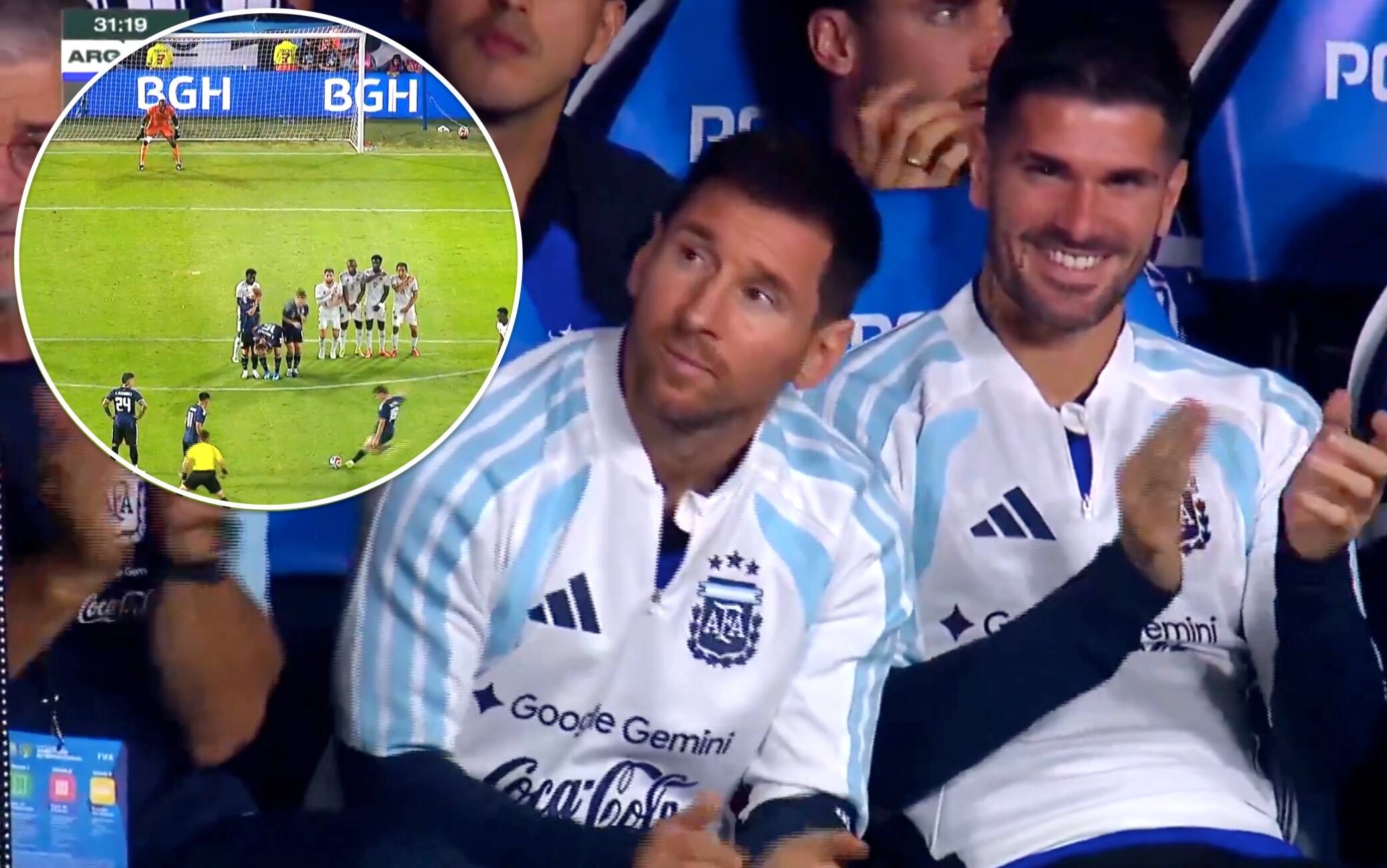Il primo gol di Nico Paz con l'Argentina è una meraviglia e fa applaudire anche Messi