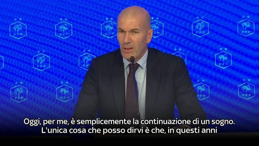 Zidane: "Allenare la Francia unica cosa che desideravo"