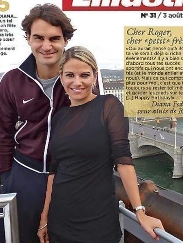 Roger Federer e la sorella Diana