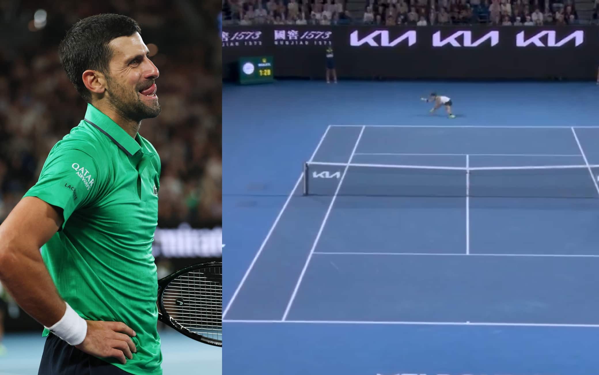 Alcaraz insuperabile: incredibile recupero in allungo, Djokovic è incredulo
