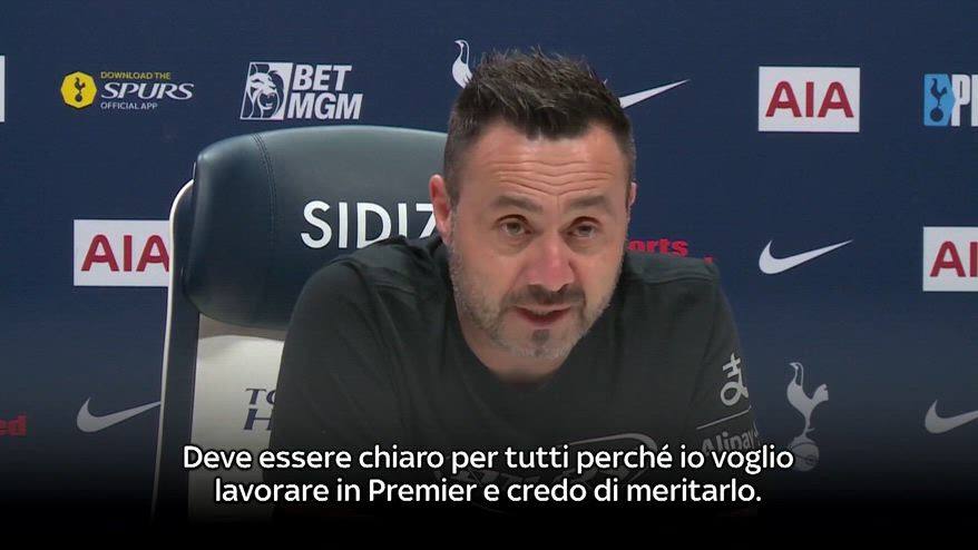 De Zerbi: "Credo nella permanenza in Premier League"