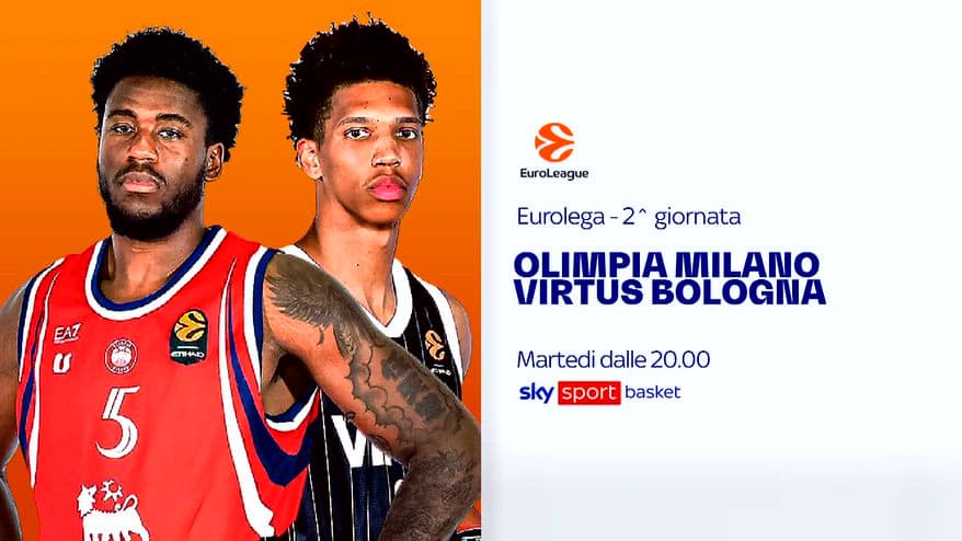 Eurolega, 2^ giornata: Olimpia Milano-Virtus Bologna su Sky