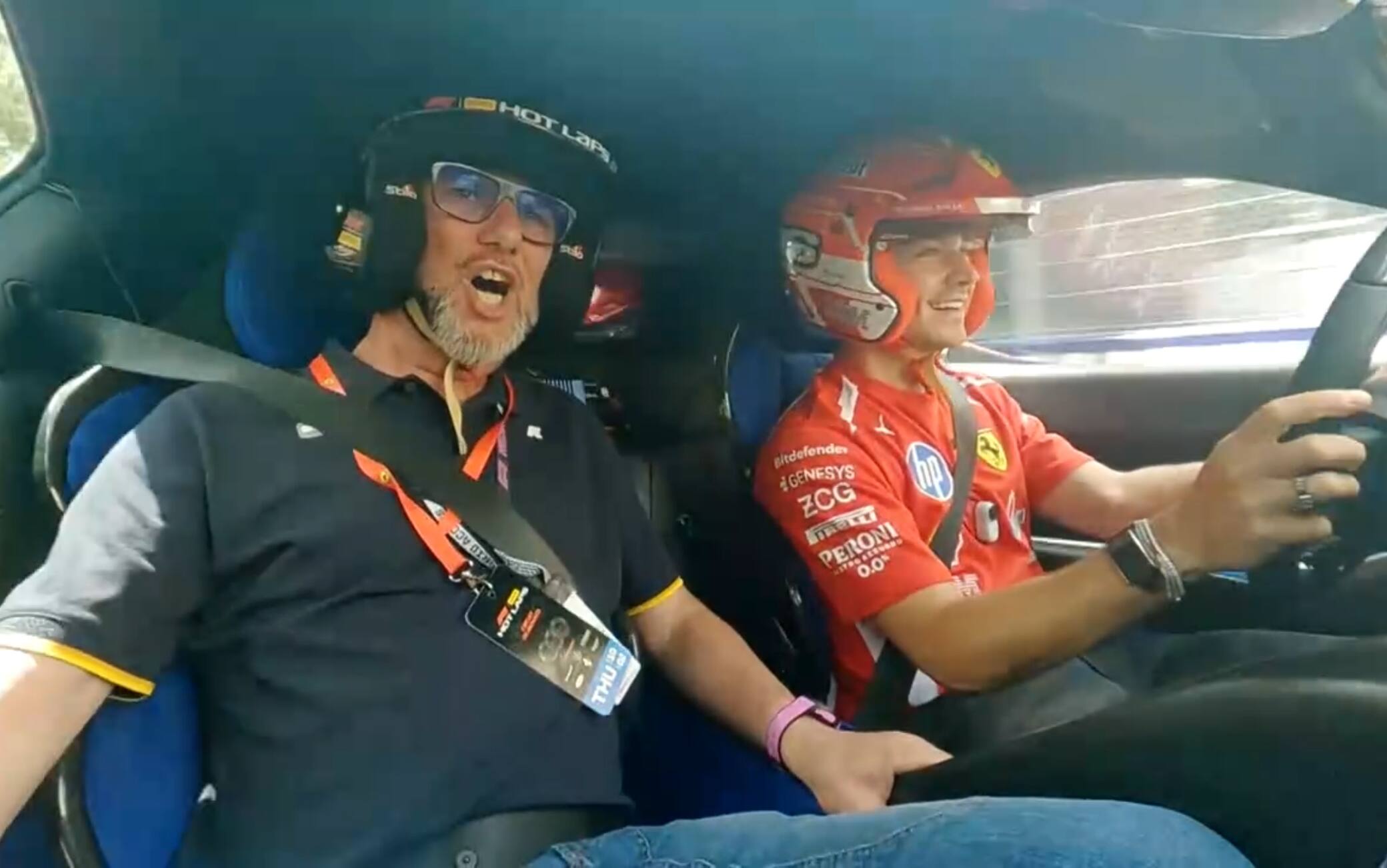Vanzini in macchina con Leclerc a Monaco: "Tu sei matto!". VIDEO