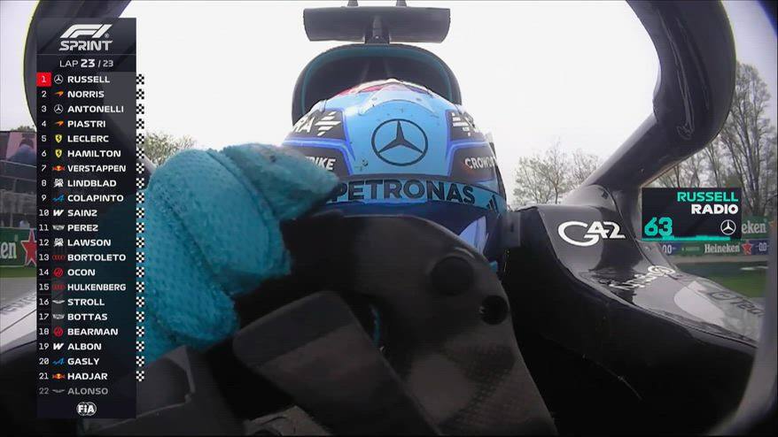 Russell vince la Sprint in Canada: il team radio