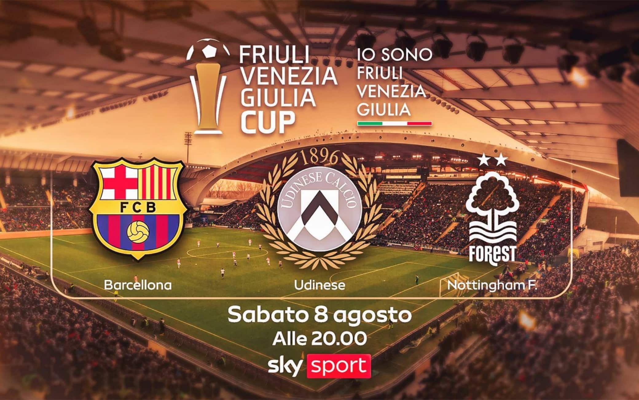 La "Friuli Venezia Giulia Cup" in diretta su Sky e Tv8 sabato 8 agosto