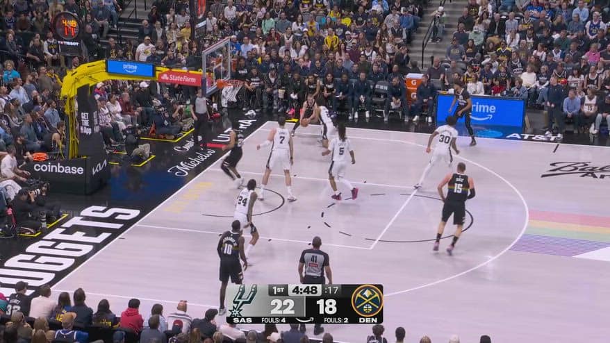 NBA, 40 punti di Nikola Jokic contro San Antonio