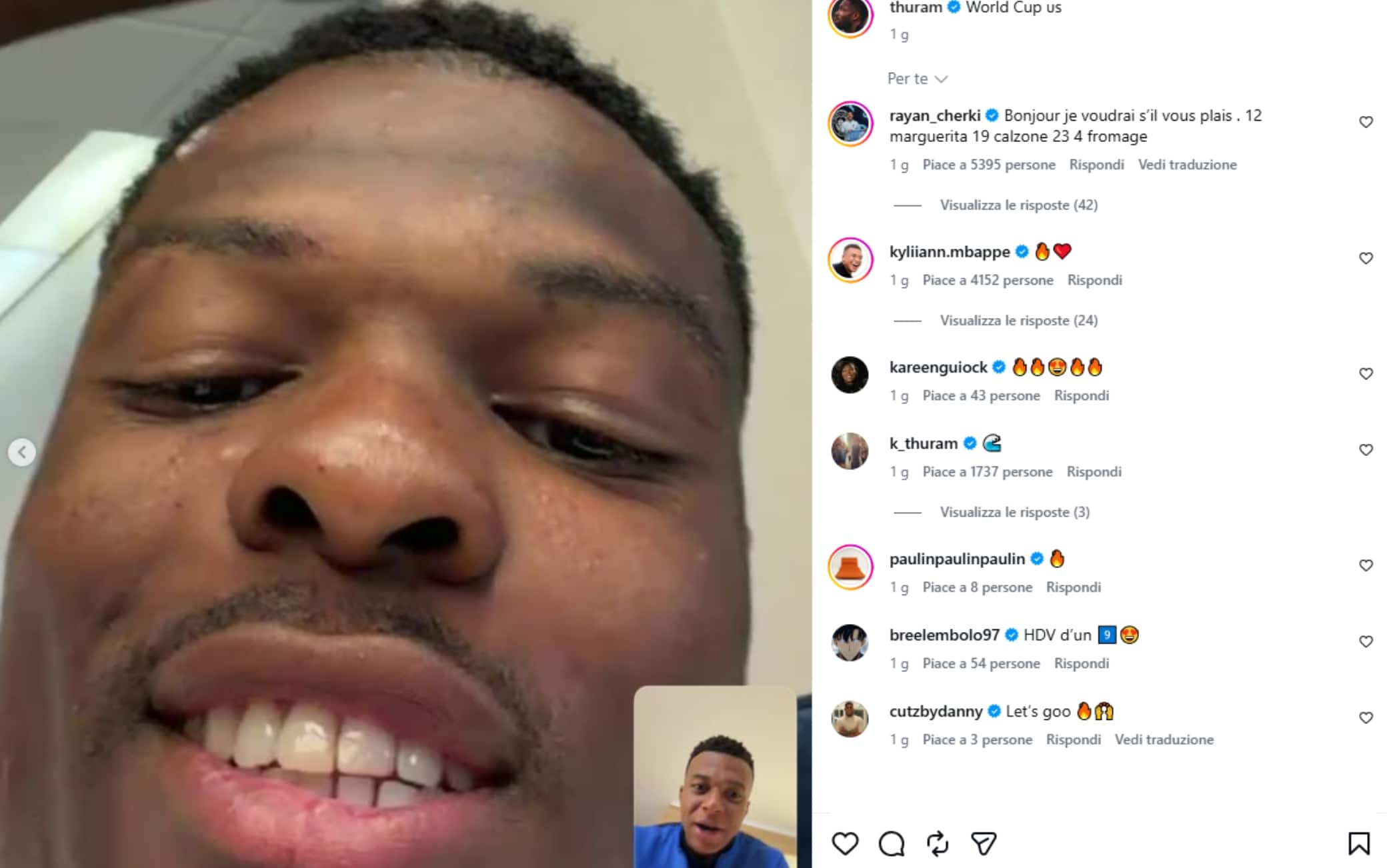 Calciomercato, Thuram li presenta: la videochiamata tra Dumfries e Mbappé è virale