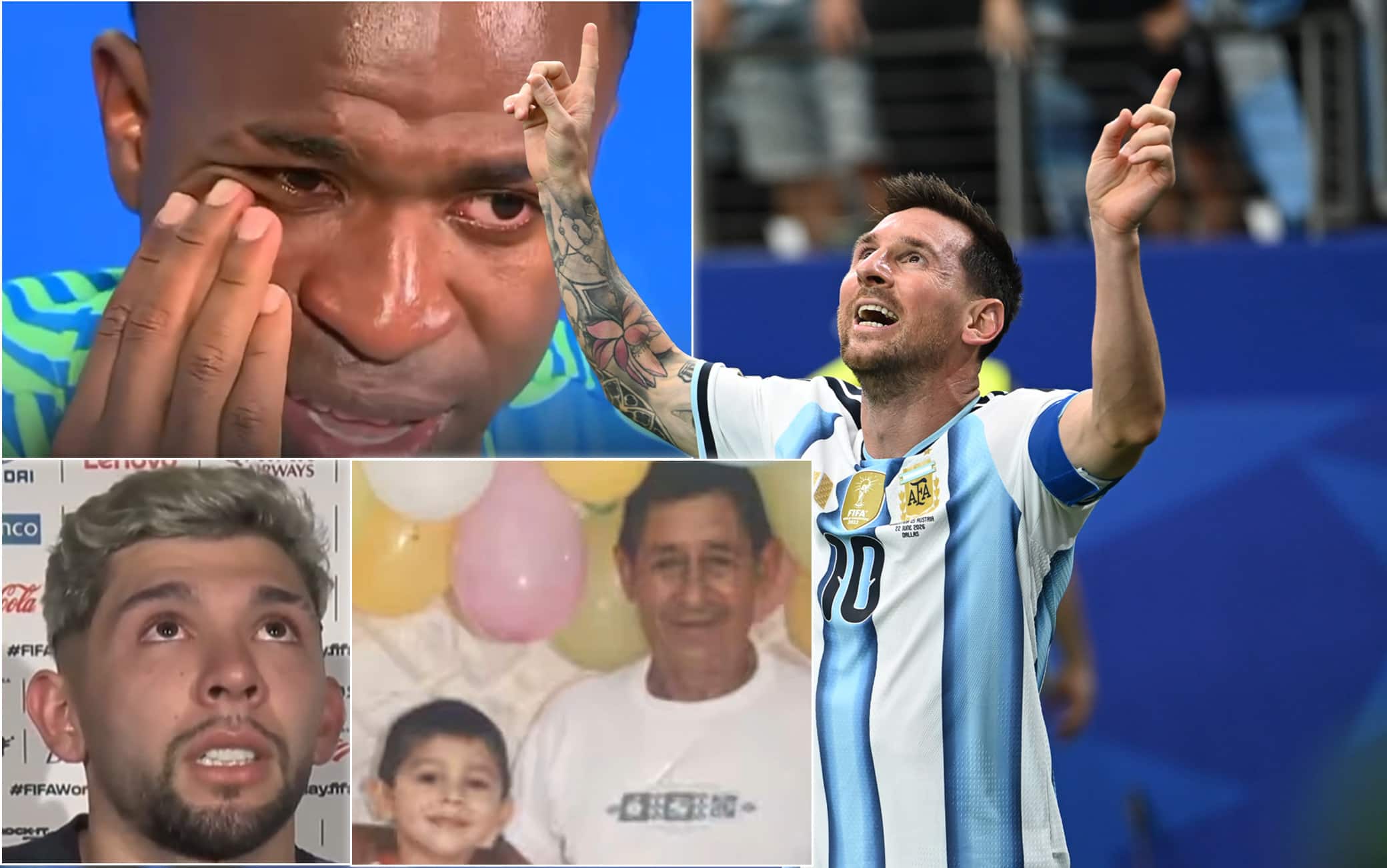 Mondiali 2026: da Messi a Enciso e Vinicius: le lacrime dei campioni per i nonni