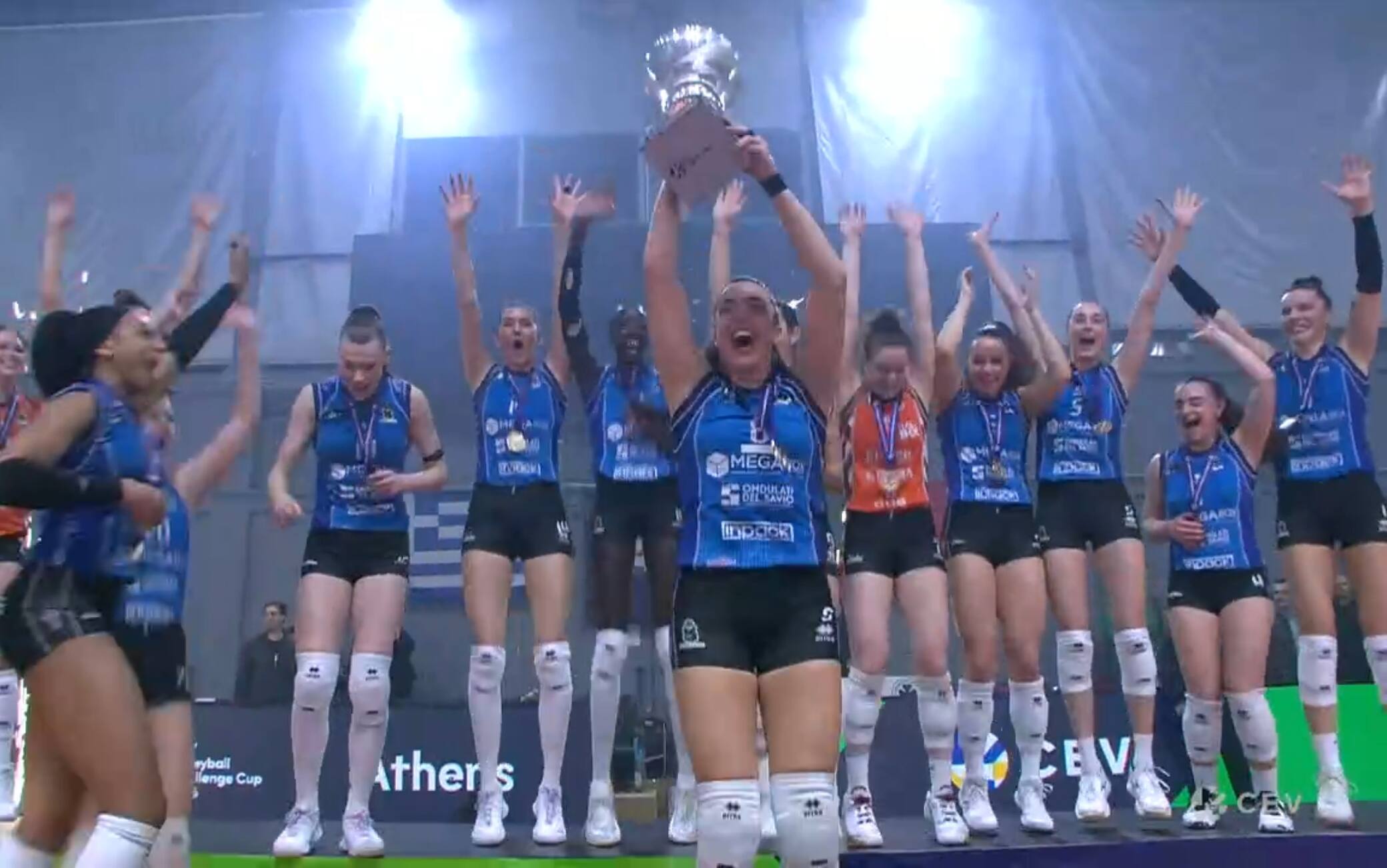 Vallefoglia-Panathinaikos, la prima volta della Megabox: sua la Challenge Cup