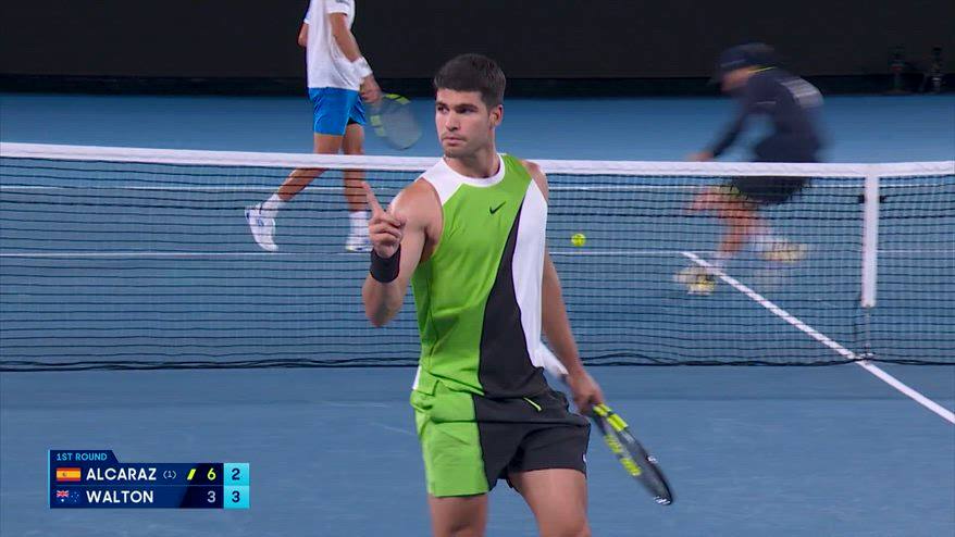 Australian Open, i migliori colpi di Alcaraz-Walton