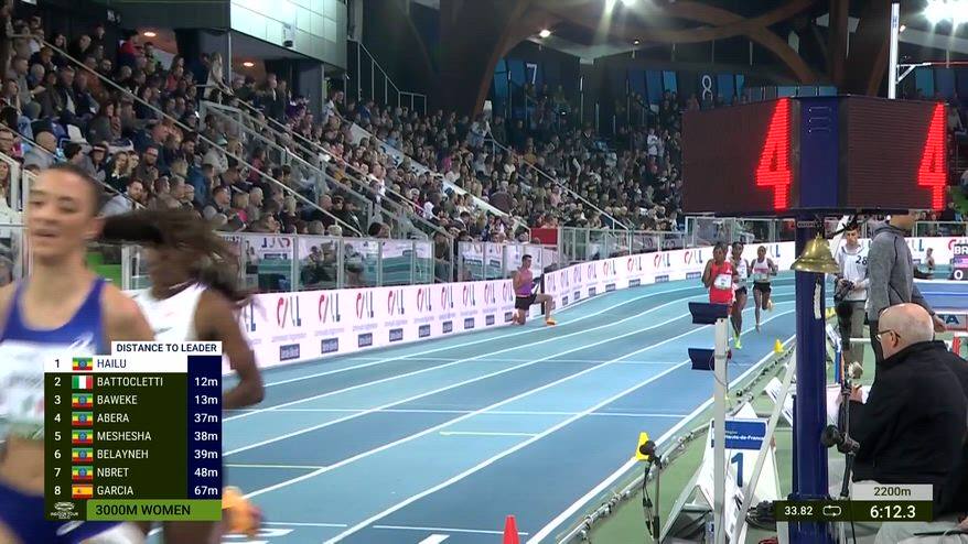 Battocletti ritocca il record nei 3000 indoor