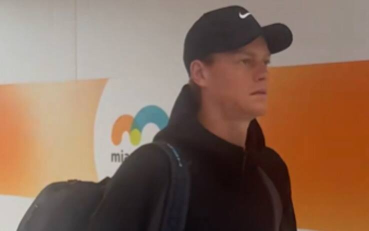 Sinner arrivato all'Atp Miami, allenamento di oggi annullato per maltempo. VIDEO