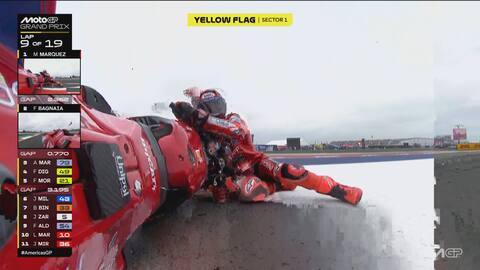 Marc Marquez, la caduta nella gara di Austin. VIDEO | Sky Sport