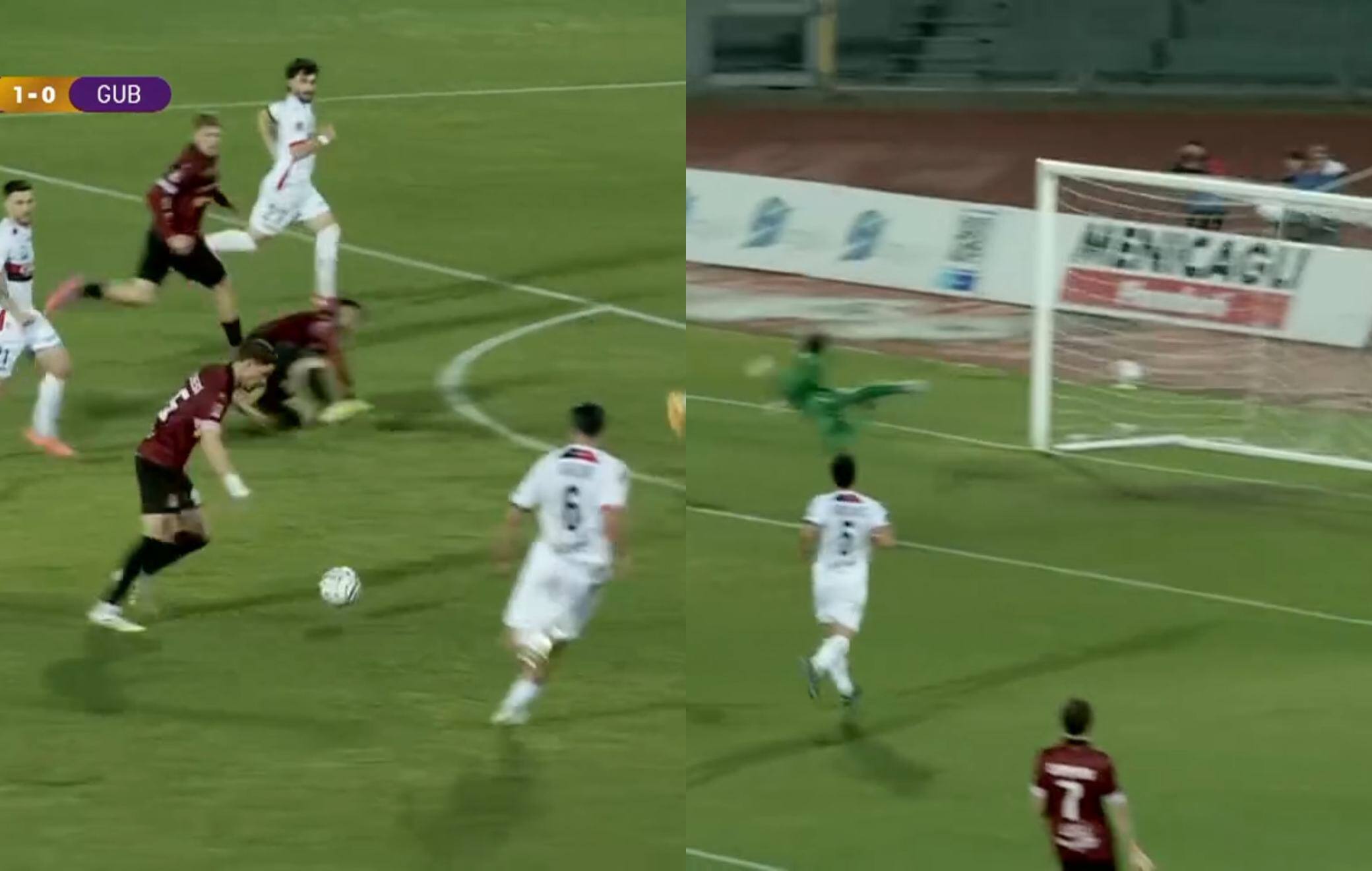 Livorno-Gubbio 3-0, Marchesi 'spolvera' l'incrocio dei pali. VIDEO