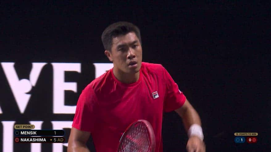 Laver Cup, Nakashima batte Mensik in tre set