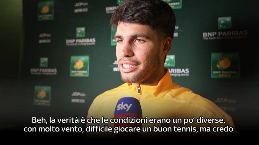 Alcaraz: "Molto vento in campo, ma mi sono adattato bene"