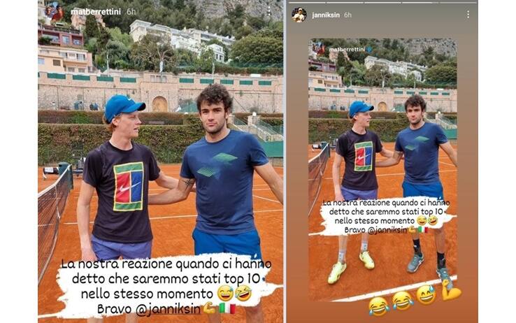 Jannik Sinner e Matteo Berrettini