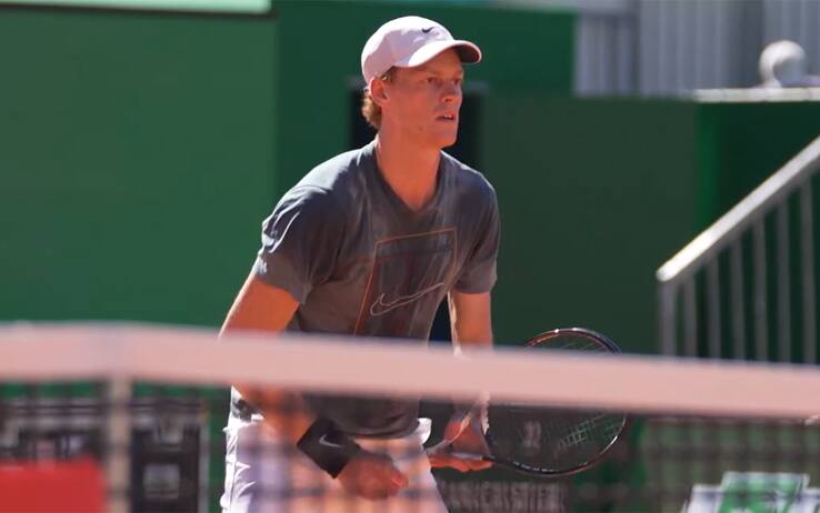 Sinner, secondo allenamento all'Atp Monte-Carlo. VIDEO