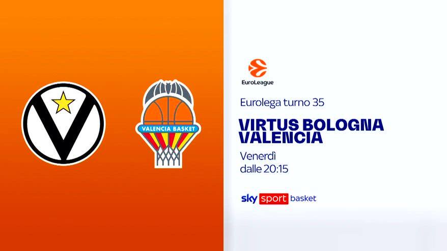 Eurolega, 35^ turno: Virtus Bologna-Valencia su Sky