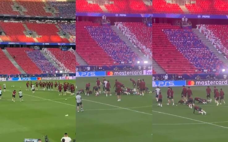 Arsenal, Arteta e il gioco dei cerchi. Chi perde? Flessioni! VIDEO