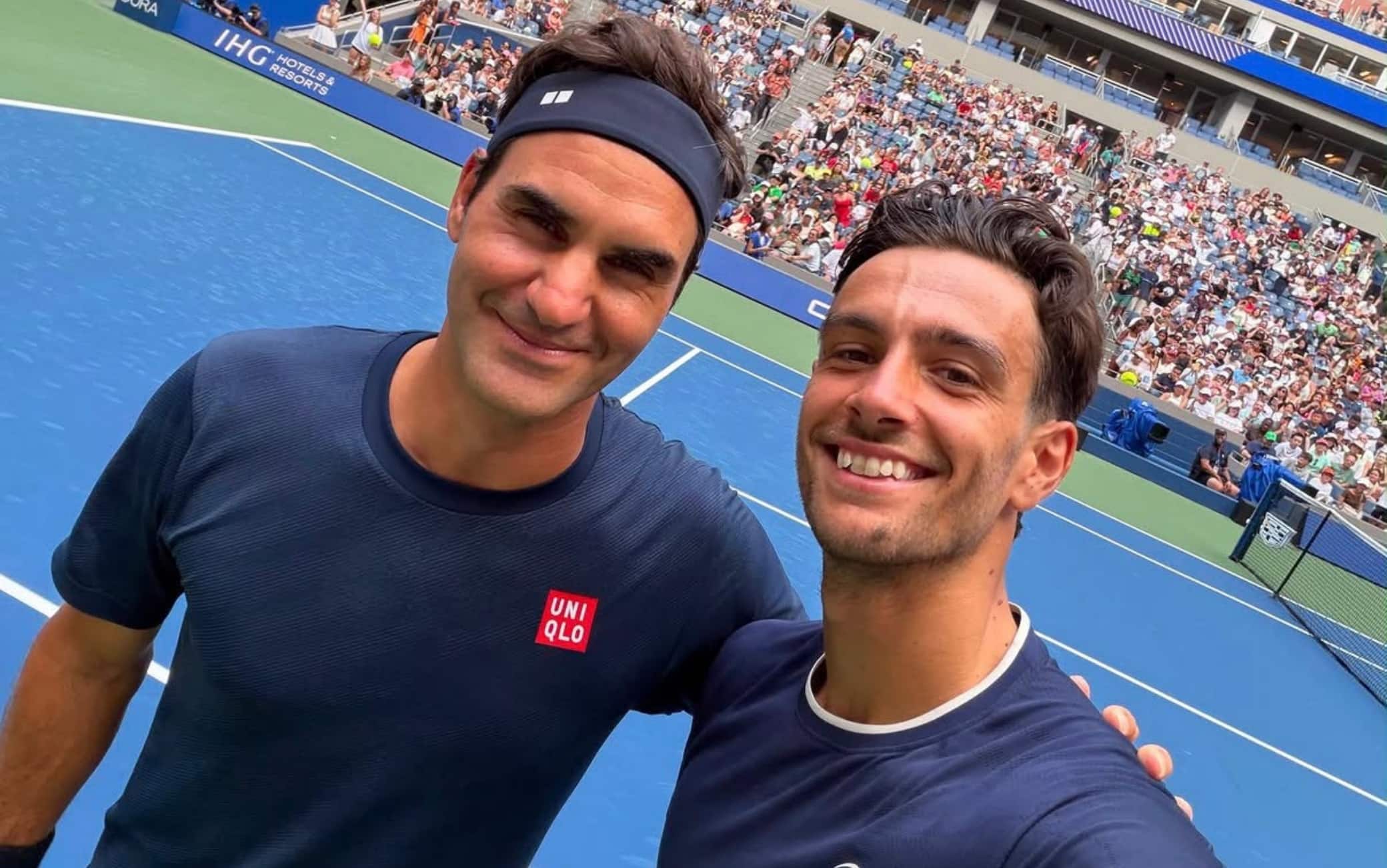 Federer e Musetti si allenano insieme agli US Open: il VIDEO