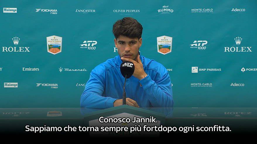 Alcaraz: "Sinner vuole vincere anche sul rosso. Vedremo..."