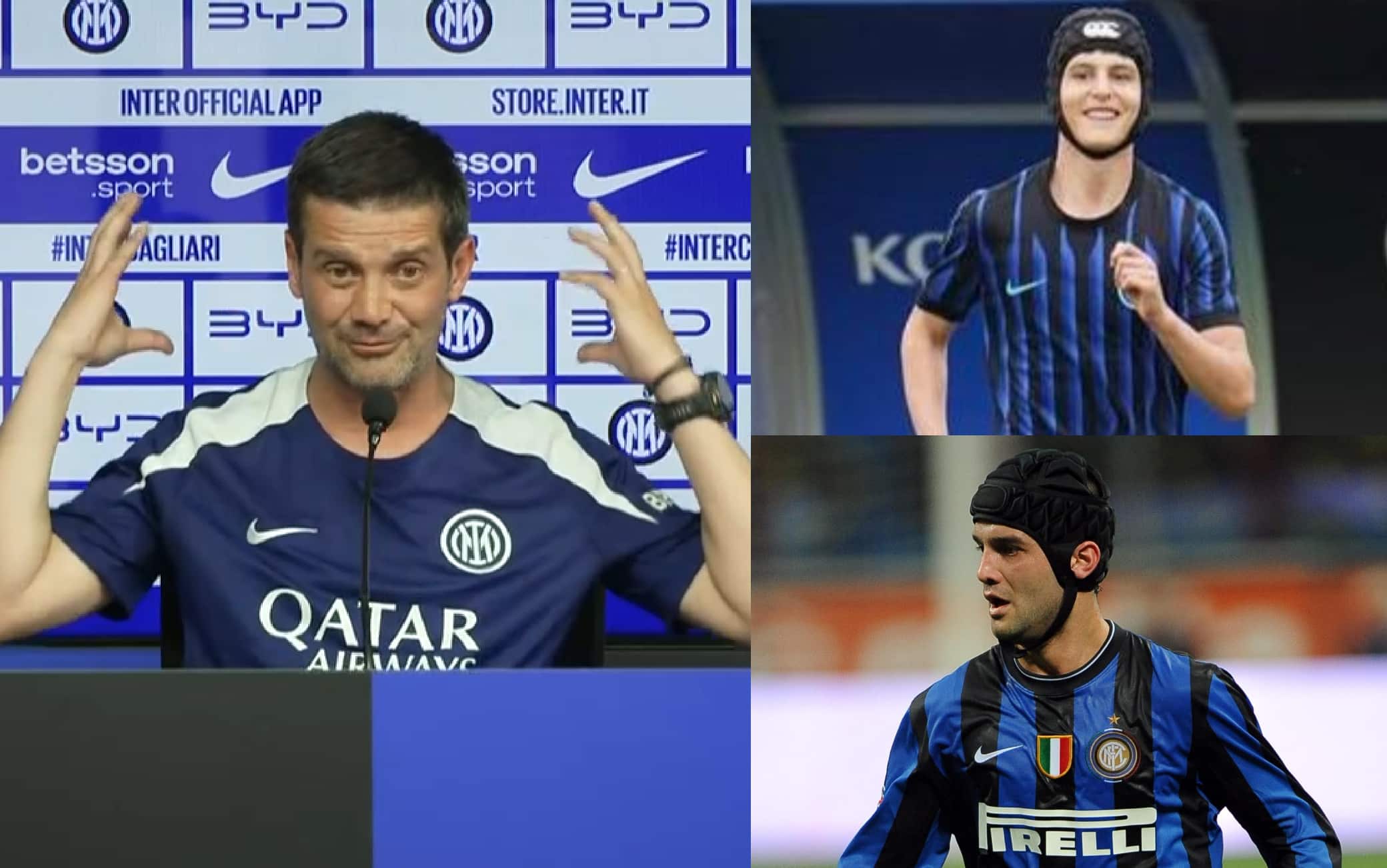 Serantoni, il baby dell'Inter in campo col caschetto. Chivu: "Ecco cosa gli consiglio"