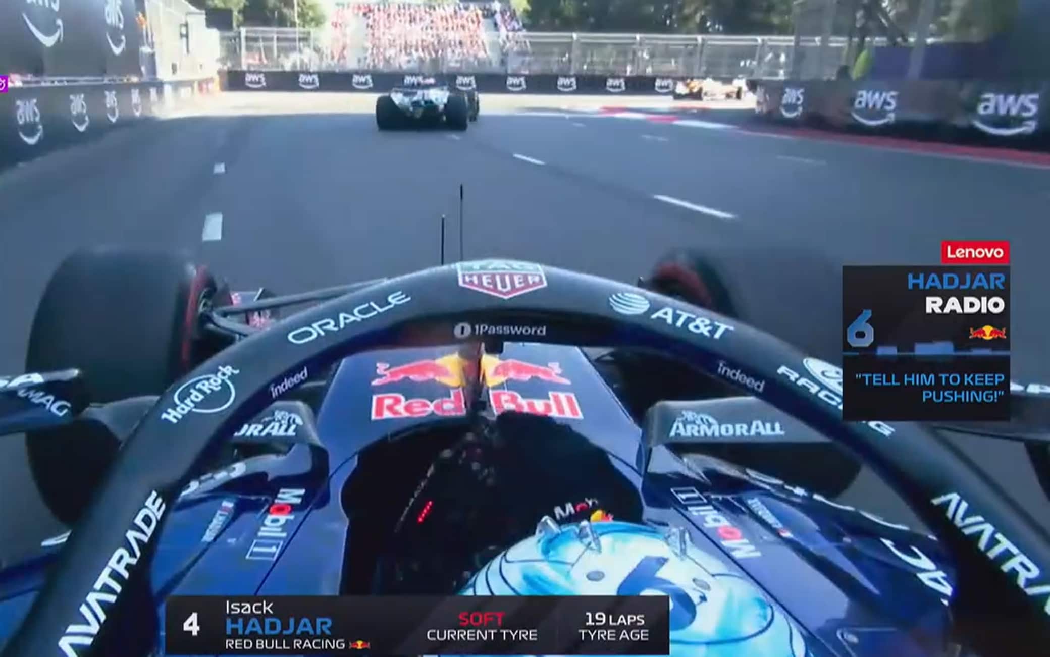 F1, GP Baku: Hadjar non attacca Verstappen: "Sto bene qui...". Il VIDEO del team radio