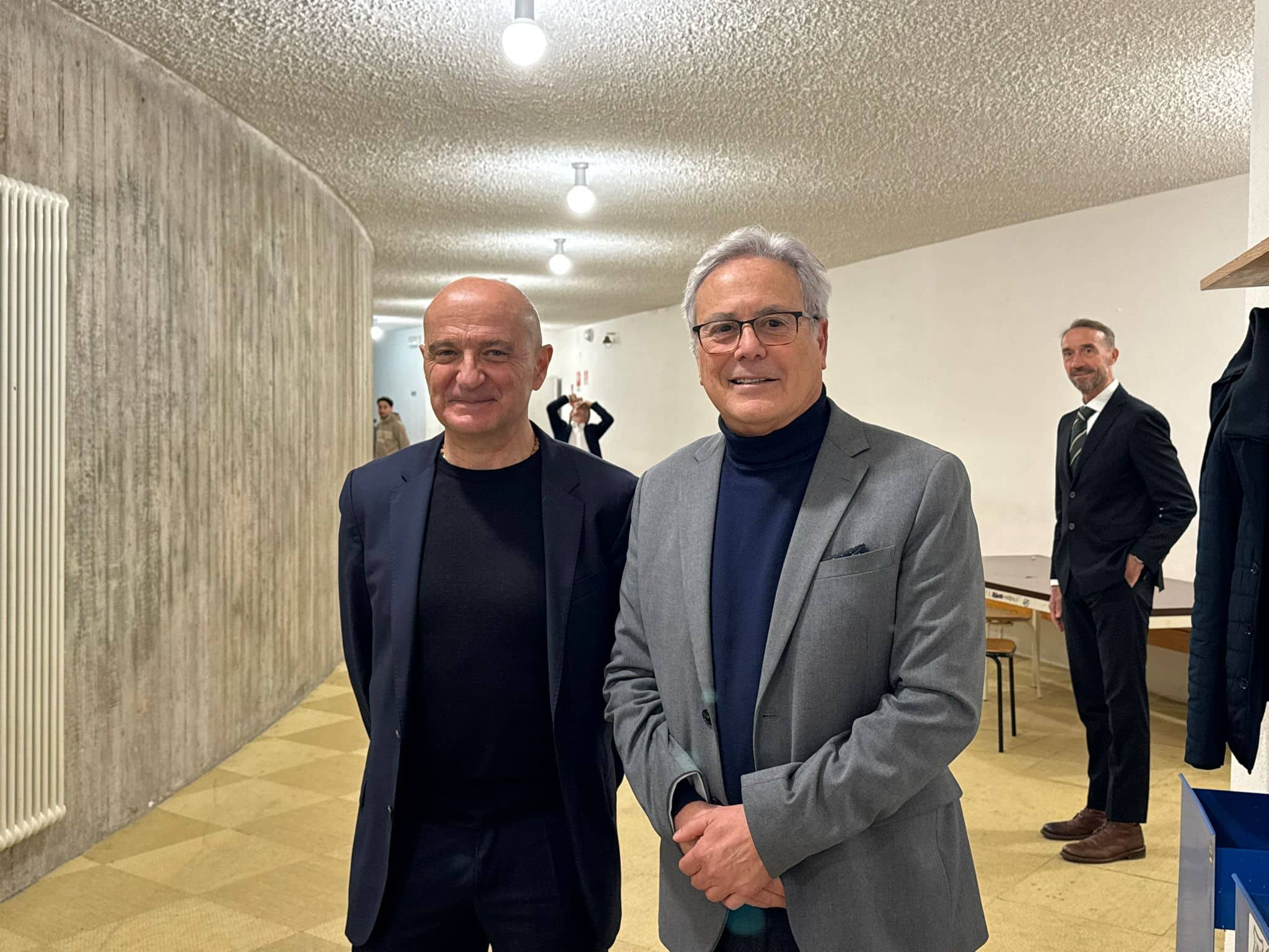 Pintus con il preside di Scienze Motorie, Piero Sestili